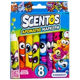 Набір ароматних маркерів для малювання Scentos Плавна Лінія, 8 кольорів (40605) - Pampik