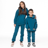 Спортивний костюм на флісі Garnamama Sweatsuit Hoodie+Pants soft нове лекало 140 Синий (951480.1309322) - Pampik - 4