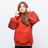 Худі на флісі Garnamama Hoodie girl вишивка 134 Оранжевый (957315.1310205) - Pampik - 2