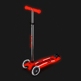 Самокат Micro Maxi Deluxe Glow LED Plus Червона аура (MMD379) - Pampik - 6
