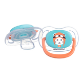 Пустышка силиконовая Bebe Confort Physio Air, анатомическая, 0-6 мес., 2 шт., синий и оранжевый (3104201770) - Pampik