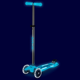 Самокат Micro Maxi Deluxe Glow LED Plus Синій кришталь (MMD377) - Pampik - 6