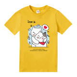 Футболка Garnamama Basic t-shirt Love is 110-116 Жовтий (1035655.14005216) - Pampik