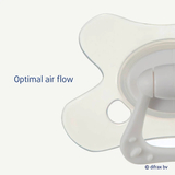 Пустушка силіконова Difrax Dental Clay, ортодонтична, 18+ міс. (342 Clay) - Pampik - 3