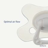 Пустышка силиконовая Difrax Dental Pistache, ортодонтическая, 6+ мес. (800 Pistache) - Pampik - 3