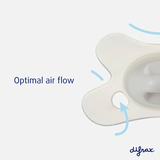 Пустушка силіконова Difrax Natural Newborn Apricot Lines, симетрична, 0+ міс. (113 Apricot_lines) - Pampik - 3