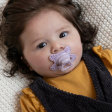 Пустушка силіконова Difrax Natural Lilac Dots, симетрична, 6+ міс. (127 Lilac_dots) - Pampik - 5