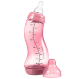 Антиколікова пляшечка Difrax S-bot Natural Trend, з силіконовою соскою, 250 мл, Raspberry (706T Raspberry) - Pampik