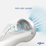 Антиколиковая бутылочка Difrax S-bottle Wide, с силиконовой соской, 310 мл, Popcorn (707 Popcorn) - Pampik - 6