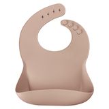 Нагрудник силіконовий MinikOiOi Basics Bubble Bubble Beige / Powder Grey, 2 шт. (101020066) - Pampik - 3