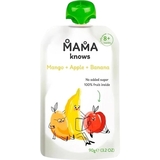 Пюре фруктове Mama knows Манго, яблуко и банан, 90 г - Pampik