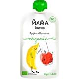 Пюре фруктове Mama knows Organic Яблуко та банан, 90 г - Pampik