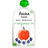 Пюре фруктовое Mama knows Organic Яблоко и черная смородина, 90 г - Pampik