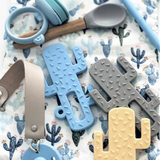 Прорізувач для зубів силіконовий MinikOiOi Cactus Mineral Blue (101090003) - Pampik - 3