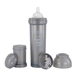 Антиколікова пляшечка із силіконовою соскою Twistshake Pearl Grey, 330 мл (78390) - Pampik
