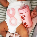 Скляна антиколікова пляшечка із силіконовою соскою Twistshake Pastel Pink, 260 мл (78582) - Pampik - 3