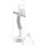 Антиколиковая бутылочка для кормления Difrax S-bottle Wide XL с силиконовой соской и ручками, 310 мл, белый (707XL) - Pampik