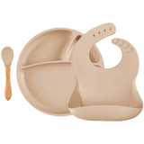 Набор для кормления силиконовый MinikOiOi BLW Set II Bubble Beige (101070023) - Pampik
