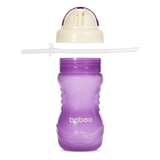 Поїльник-непроливайка Baboo із силіконовою соломинкою, 9+ міс., 360 мл, фіолетовий (8-128) - Pampik - 4
