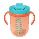 Поїльник Baboo Sea Life із силіконовою соломинкою та гравітаційною кулькою, 9+ міс., 300 мл, помаранчевий (8-132) - Pampik - 3