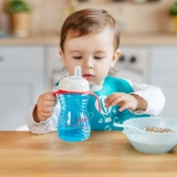 Поїльник-непроливайка Baboo із силіконовим носиком, 6+ міс., 260 мл, блакитний (8-125) - Pampik - 6