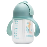 Поильник-непроливайка Baboo Safari с силиконовой соломинкой, 9+ мес., 260 мл, зеленый (8-122) - Pampik - 3