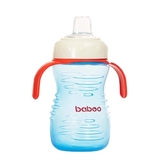 Поїльник-непроливайка Baboo із силіконовим носиком, 6+ міс., 260 мл, блакитний (8-125) - Pampik