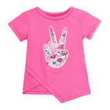 Футболка Ляля 3СК143 104 Розовый Белый (740344.1053792) - Pampik