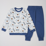 Піжама утеплена Ляля К3ФТ118 К3ФТ143 К3ФТ152 К3ФТ153 футер 104 Синий (1034475.11844632) - Pampik