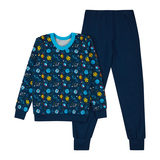 Піжама утеплена Ляля К3ФТ118 К3ФТ143 К3ФТ152 К3ФТ153 футер 110 Синий (958045.11844616) - Pampik