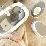 Розкладна ванна з вкладишем для купання Twistshake Pastel Grey (78538) - Pampik - 7