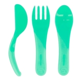 Столові прибори Twistshake Pastel Green: ложка, виделка та ніж (78201) - Pampik