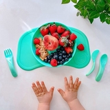 Столові прибори Twistshake Pastel Green: ложка, виделка та ніж (78201) - Pampik - 2