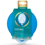 Мисочка Baboo з кришкою та ложечкою, 6+ міс, синій (9-029) - Pampik - 4