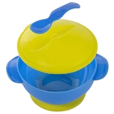 Мисочка Baboo з основою-присоскою, кришкою та ложечкою, 6+ міс, жовтий (9-033) - Pampik - 3