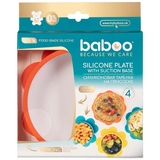 Тарілка силіконова Baboo з протиковзкою основою, 6+ міс, помаранчевий (9-023) - Pampik - 5
