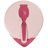 Мисочка Baboo с крышкой и ложечкой, 6+ мес, розовый (9-027) - Pampik