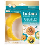 Мисочка силиконовая Baboo с основой-присоской, 6+ мес, желтый (9-021) - Pampik - 5