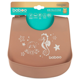 Нагрудник силіконовий Baboo Sea Life, какао, 4+ місяців (11-019) - Pampik - 4