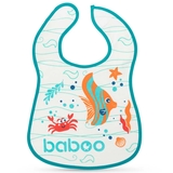 Нагрудник бавовняний Baboo Sea Life, білий, 3+ міс. (11-010) - Pampik