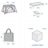 Дитяче ліжечко-манеж Maxi-Cosi Calao Light Beyond Graphite (2006043111) - Pampik - 7