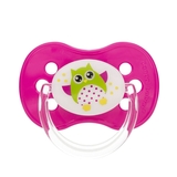 Силіконова симетрична пустушка Canpol Babies Сови, 0-6 міс., рожевий (22/568) - Pampik
