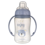 Кружка тренувальна Canpol babies Cute Animals з силіконовим носиком, 320 мл, синій (56/512_blu2) - Pampik