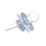 Силіконова кругла пустушка Canpol babies Cute animals, 6-18 місяців, блакитний (22/596 Блакитний) - Pampik - 3