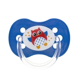 Силіконова пустушка Canpol Babies Сови, симетрична, 6-18 місяців, синій (22/569) - Pampik