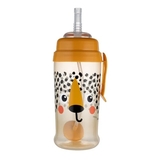 Кружка-непроливайка Canpol babies BabiesBoo Гепард з трубочкою та обтяжувачем, 350 мл, помаранчевий (56/510_ora) - Pampik - 2