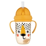 Кружка-непроливайка Canpol babies BabiesBoo Гепард з трубочкою та обтяжувачем, 270 мл, помаранчевий (56/617_ora) - Pampik - 2