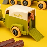 Игровой набор-конструктор OTAMANKO Веселый хутор: трактор з прицепом, грузовик с прицепом и конь (532.01.66) - Pampik - 9