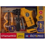 Іграшковий інструмент OTAMANKO Майстерко: дриль з насадками, жовтий (532.01.48) - Pampik - 11