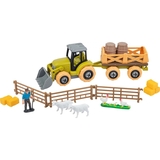 Ігровий набір-конструктор OTAMANKO Веселий хутір: трактор з причепом, фермер з вівцями та курями (532.01.57) - Pampik